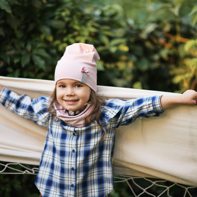 GIRL BEANIE WITH TUB POWDER