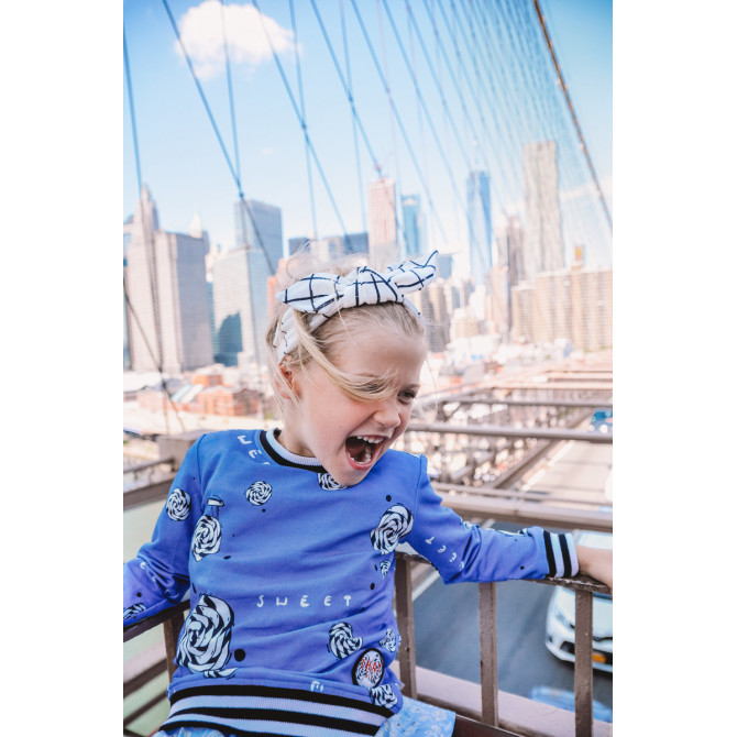 GIRL HEADBAND WHITE CHECK