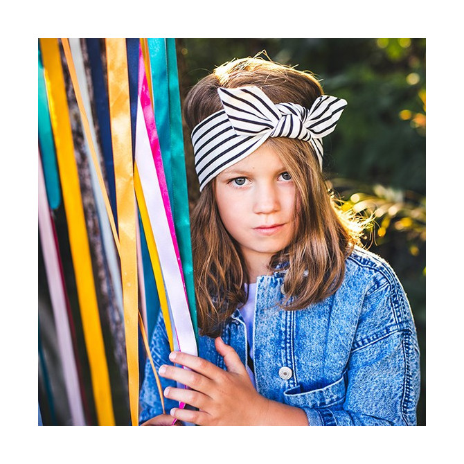 GIRL HEADBAND BLACK STRIPES