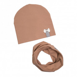 GIRL BEANIE WITH TUB Beige