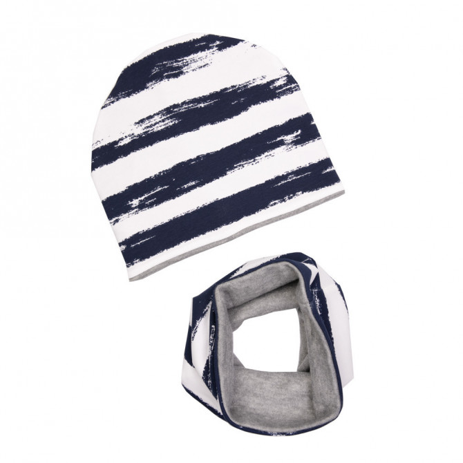 WINTER SET NAVY STRIPES
