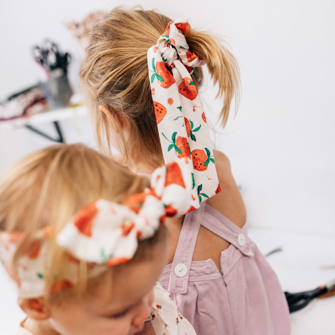 Scrunchie with tail LIGHT PINK