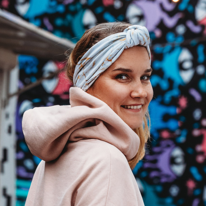 KNOT HEADBAND MARBLE