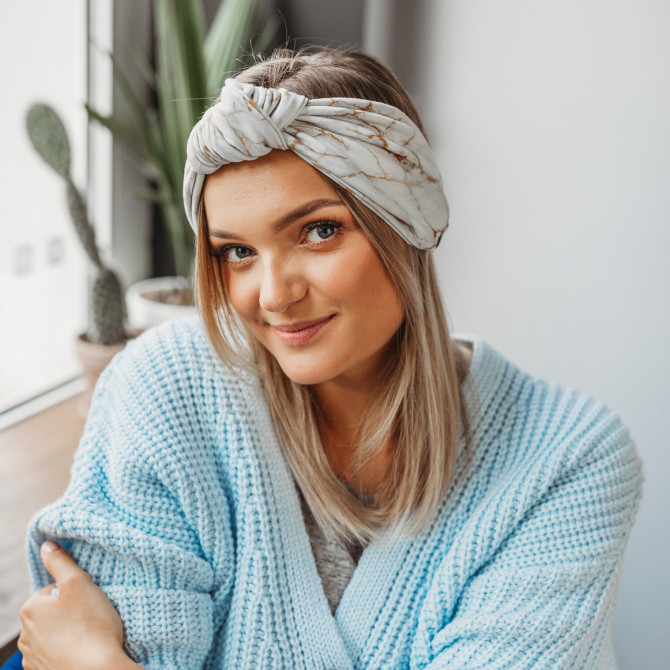 KNOT HEADBAND MARBLE
