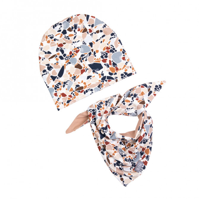 beanie with scarf LASTRICO BEIGE