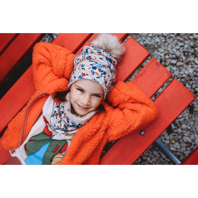 beanie with scarf LASTRICO BEIGE