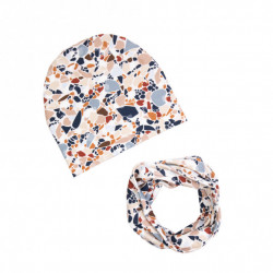 girl beanie with scarf LASTRICO BEIGE