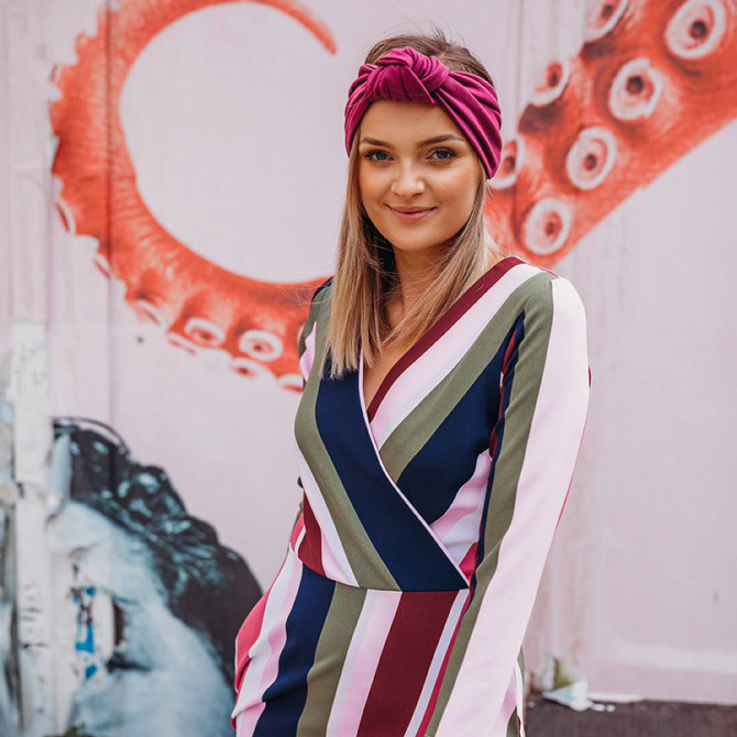 KNOT HEADBAND MAGENTA