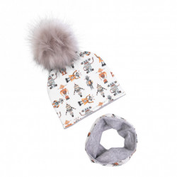 WINTER SET ROBOTY WITH POMPON