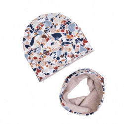WINTER SET BEANIE WITH TUB LASTRICO BEIGE