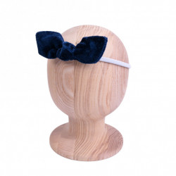 KNOT BABY HEADBAND VELVET NAVY