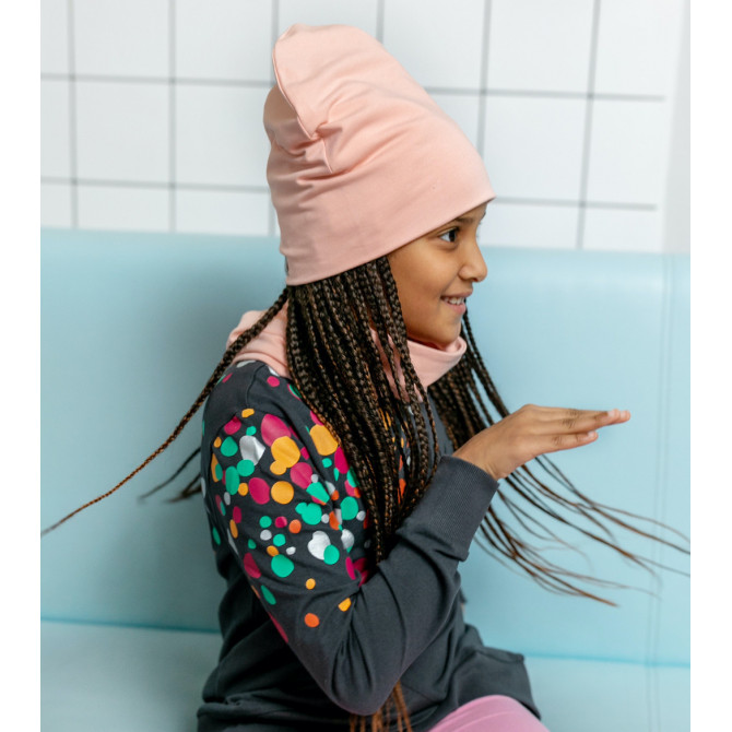 beanie with tub PEACH PEARL