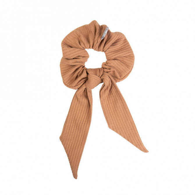 SCRUNCHIE WITH TAIL NUDE RIB