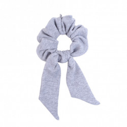 Scrunchie with tail GREY RIB