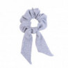 Scrunchie with tail GREY RIB