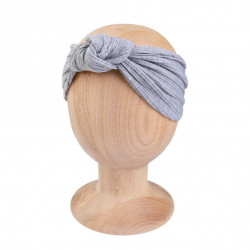 KNOT HEADBAND GREY RIB