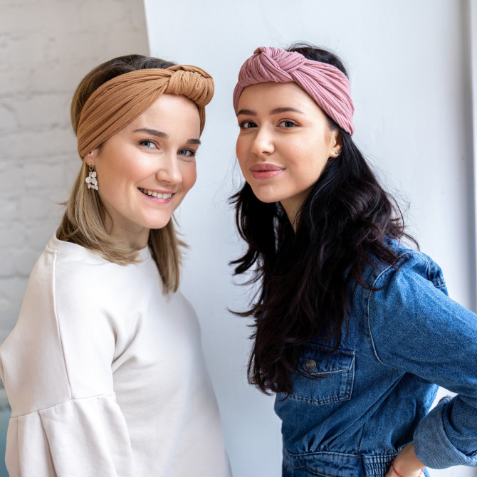 KNOT HEADBAND GREY RIB