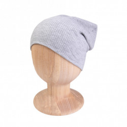 CZAPKA PRAŻKOWANA GREY RIB