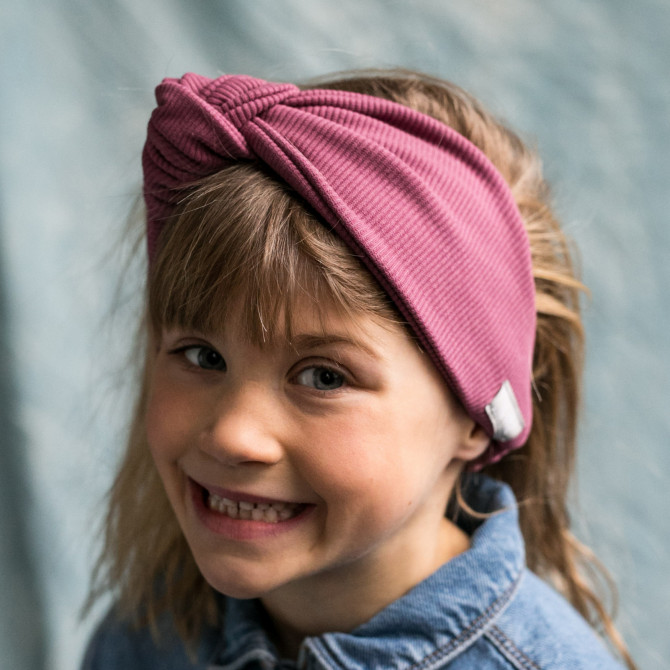 KNOT HEADBAND BERRY LINE