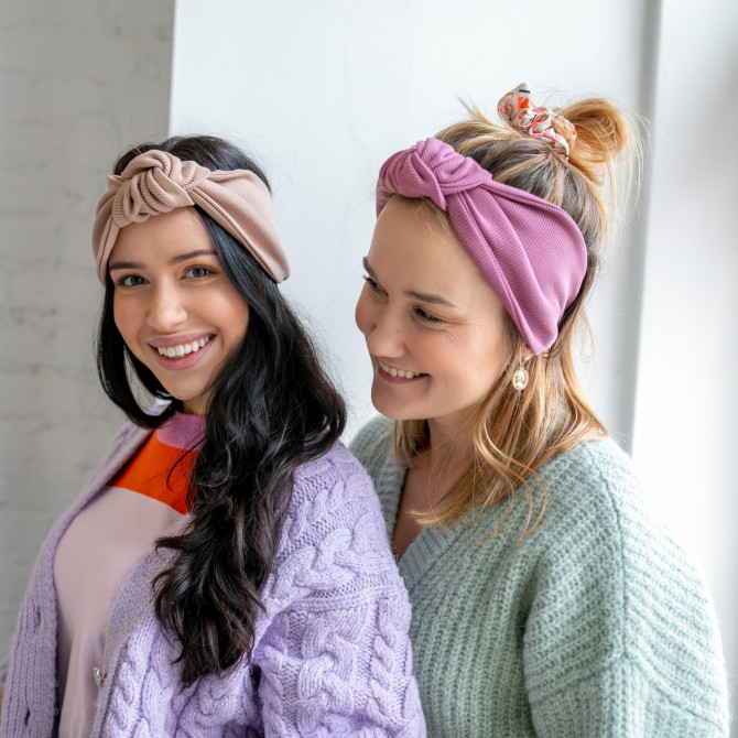 KNOT HEADBAND BERRY LINE