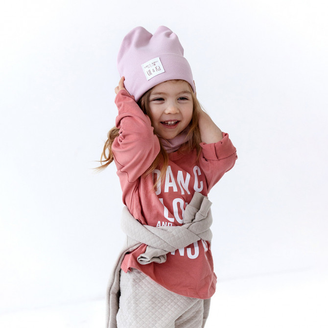 GIRL BEANIE WITH TUB POWDER LINE