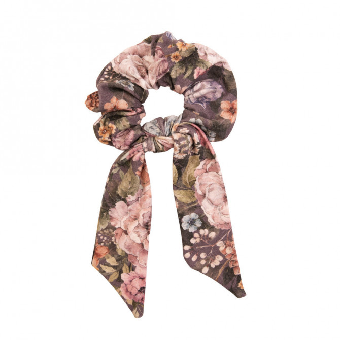 SCRUNCHIE WITH TAIL GARDENIA