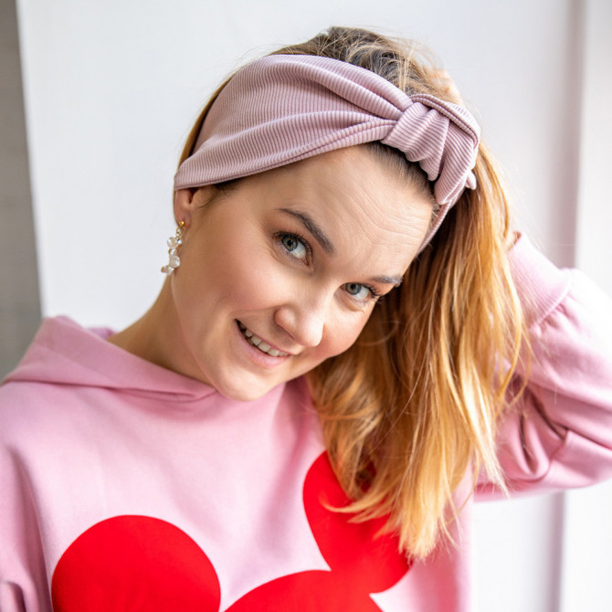 KNOT HEADBAND BLUSH LINE