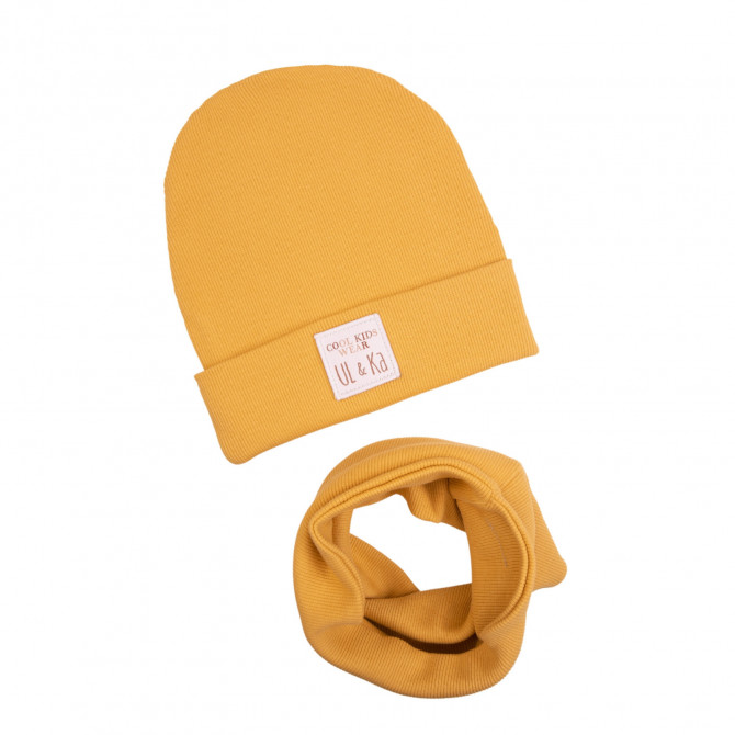 CZAPKA Z KOMINEM MUSTARD LINE 6-12 mc