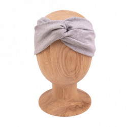 TWIST HEADBAND GREY LINE