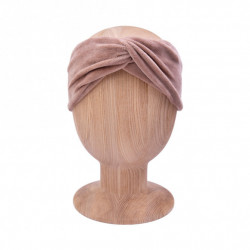 TWIST HEADBAND VELVET BEIGE