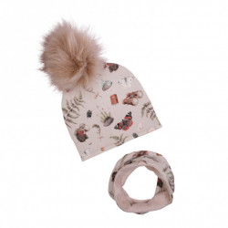 CZAPKA Z KOMINEM ZIMOWA ADVENTURE Z POMPONEM