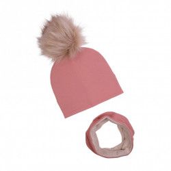 KOMPLET ZIMOWY BLUSH Z POMPONEM