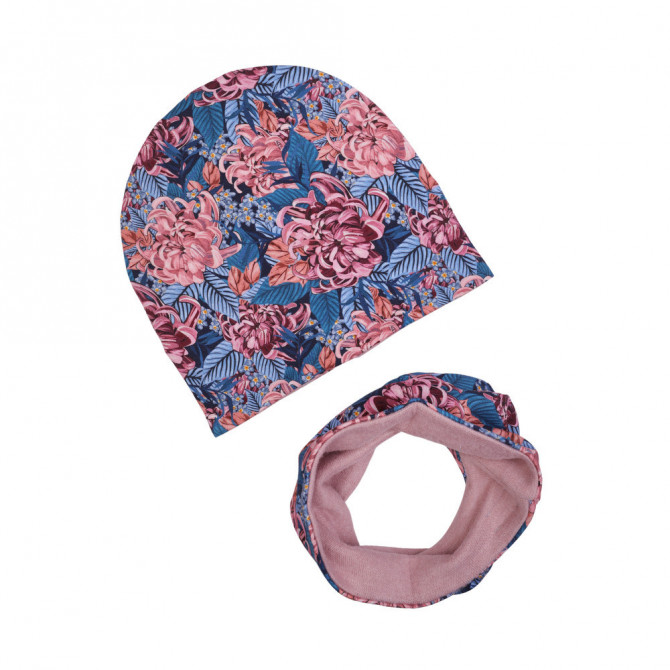 WINTER SET BEANIE WITH TUB FIORI