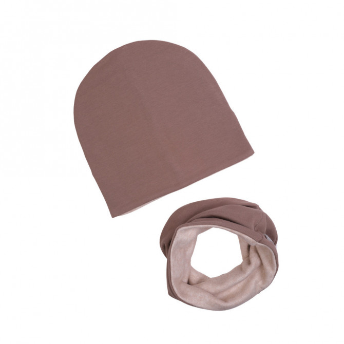 WINTER SET BEANIE WITH TUB LATTE