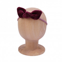 KNOT BABY HEADBAND VELVET BURGUNDY