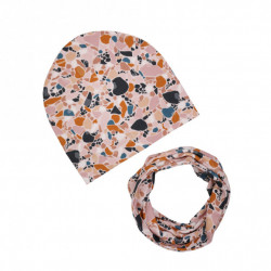 GIRL BEANIE WITH TUB LASTRICO PINK