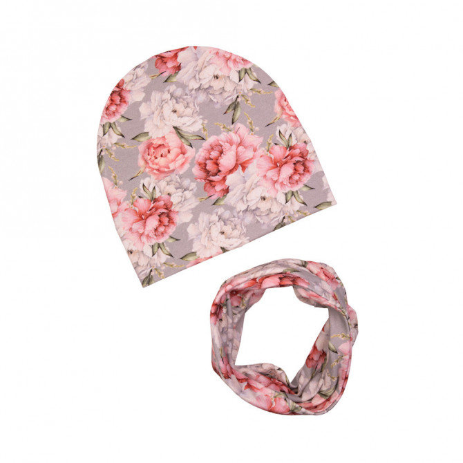 CZAPKA Z KOMINEM ROYAL PEONY