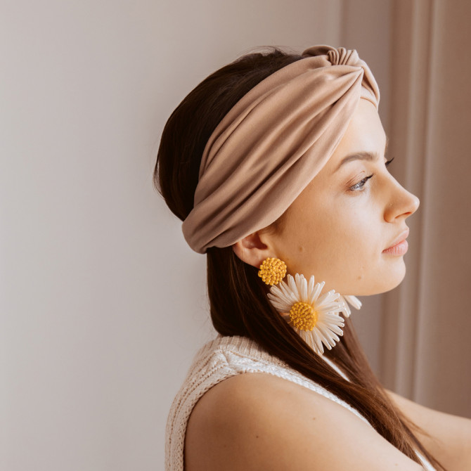 TWIST HEADBAND BEIGE