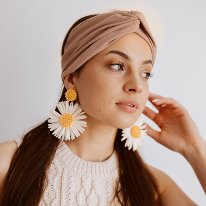 TWIST HEADBAND BEIGE