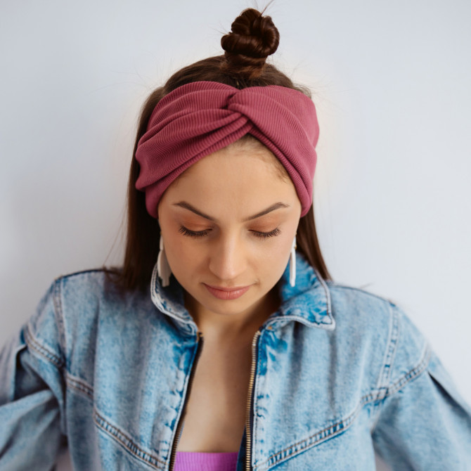 TWIST HEADBAND BERRY LINE