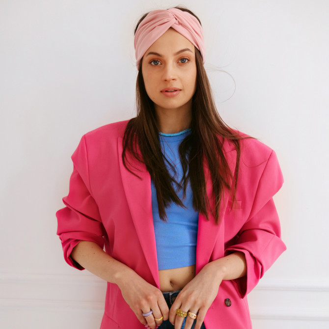 OPASKA NA GŁOWĘ TWISTULA CANDY PINK