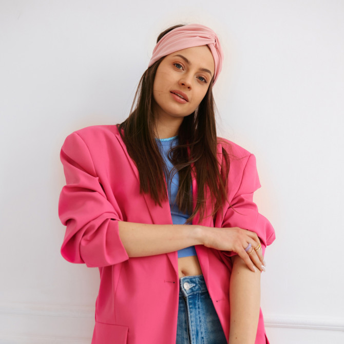 TWIST HEADBAND CANDY PINK