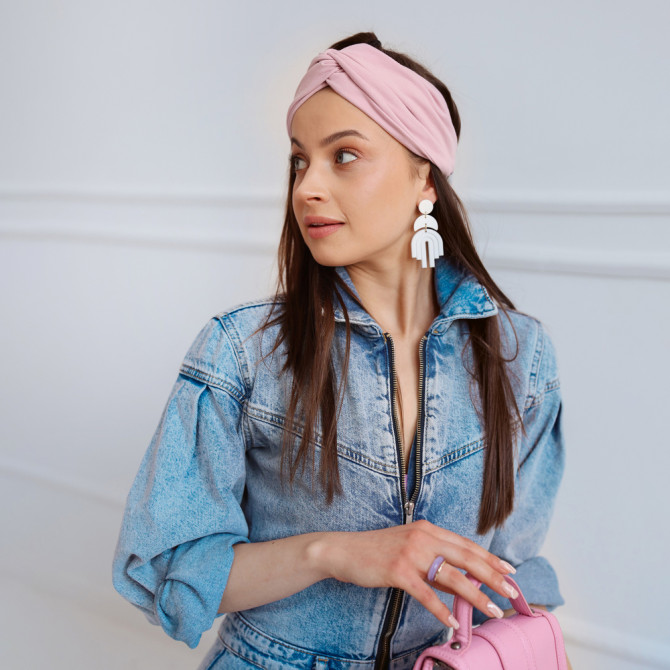 TWIST HEADBAND POWDER PINK