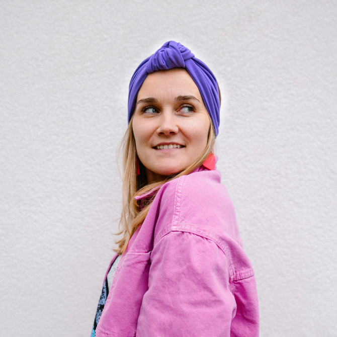 KNOT HEADBAND VIOLET