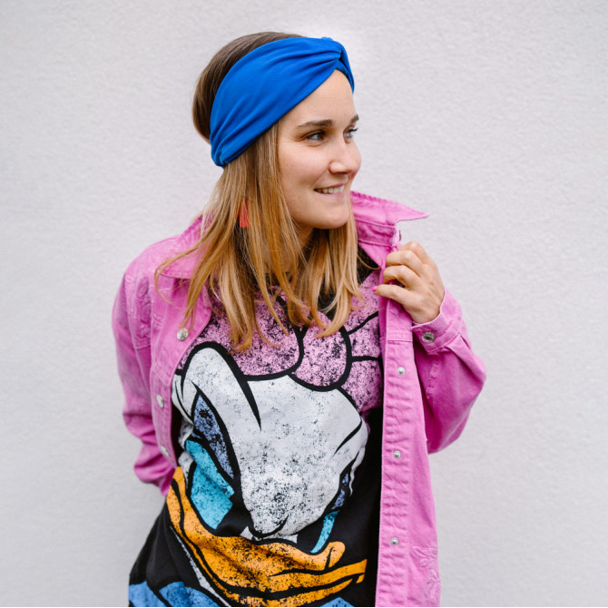 TWIST HEADBAND COBALT