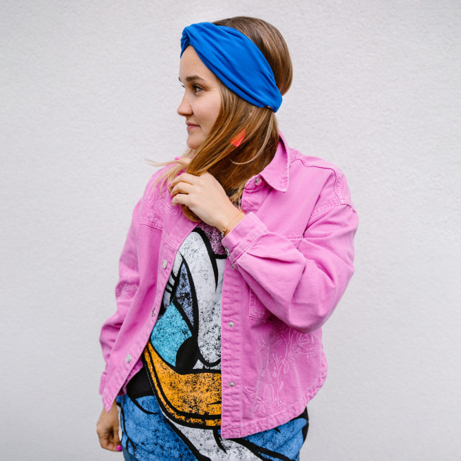TWIST HEADBAND COBALT