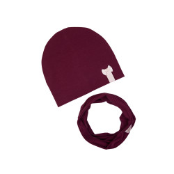 GIRL BEANIE WITH TUB CLARET