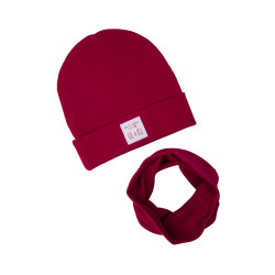 GIRL BEANIE WITH TUB AMARANTH LINE