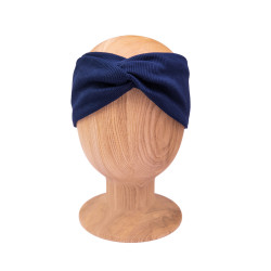 TWIST HEADBAND NAVY LINE