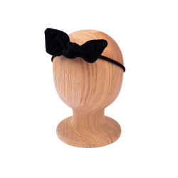 KNOT BABY HEADBAND VELVET BLACK